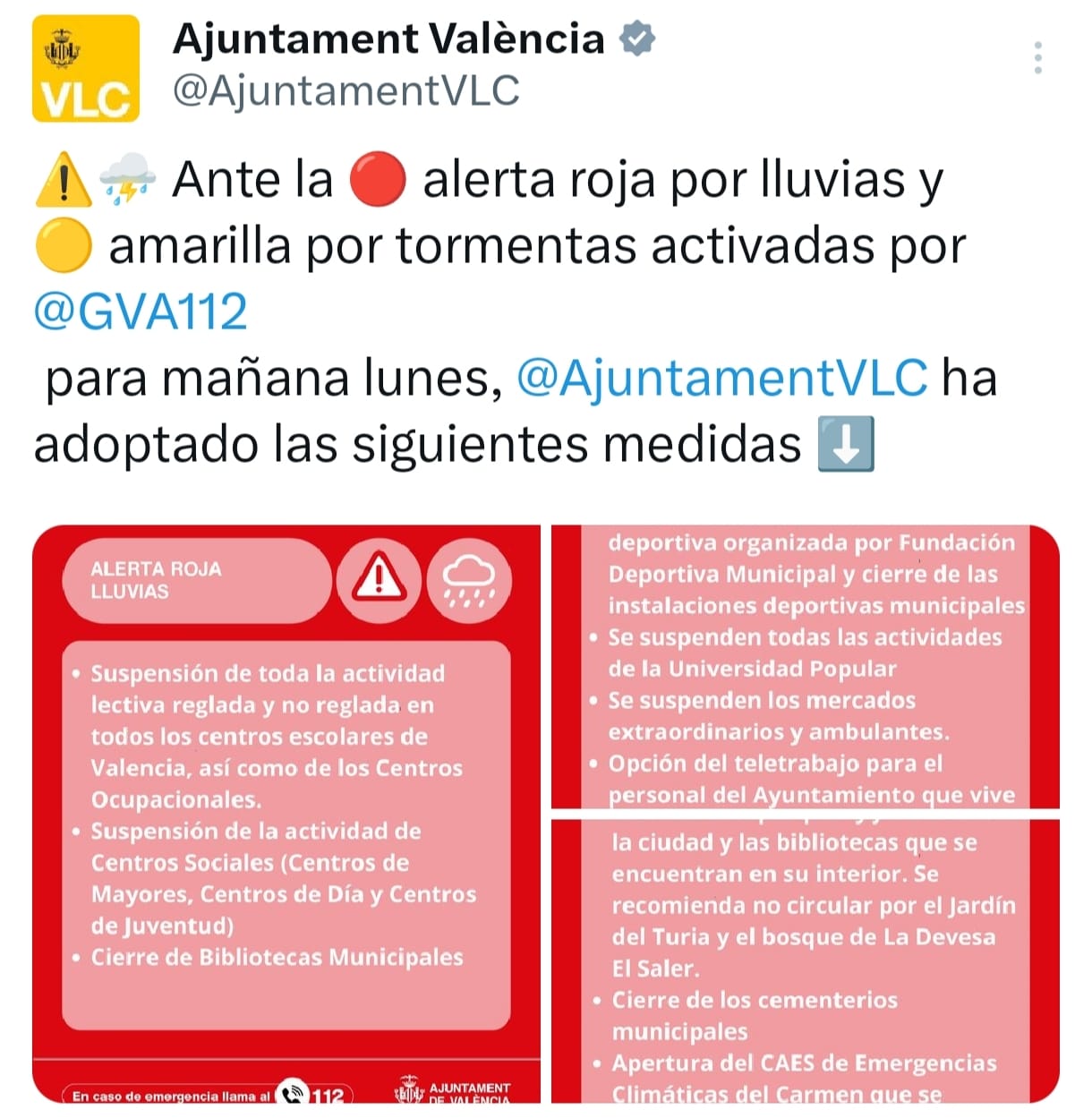 Suspensión de las clases